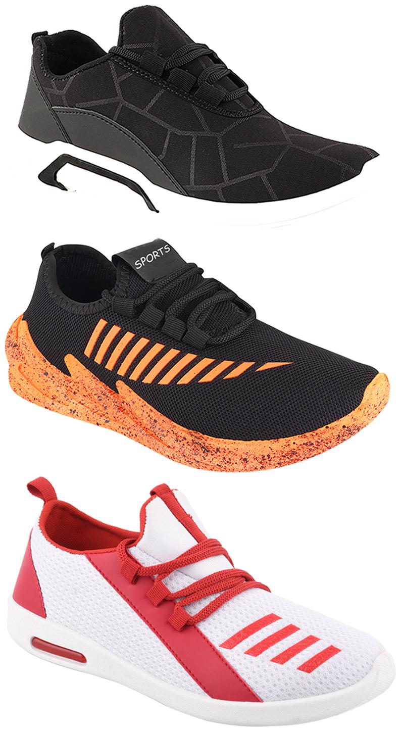 

Birde Men Multi-Color Casual Shoes - BRD-300-BLK-324-ORNG-374