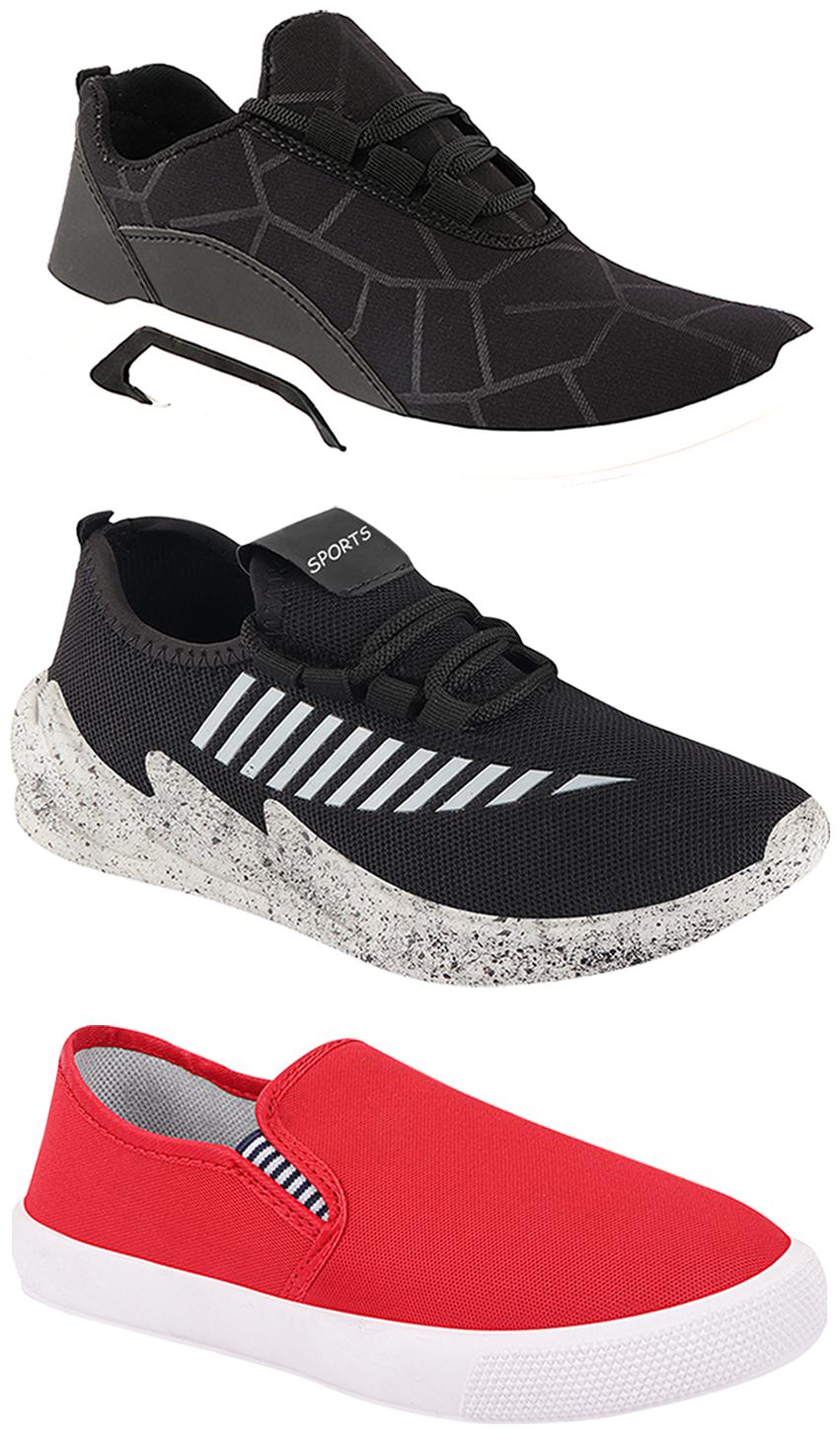 

Birde Men Multi-Color Casual Shoes - BRD-300-BLK-309-RD-324-GRY