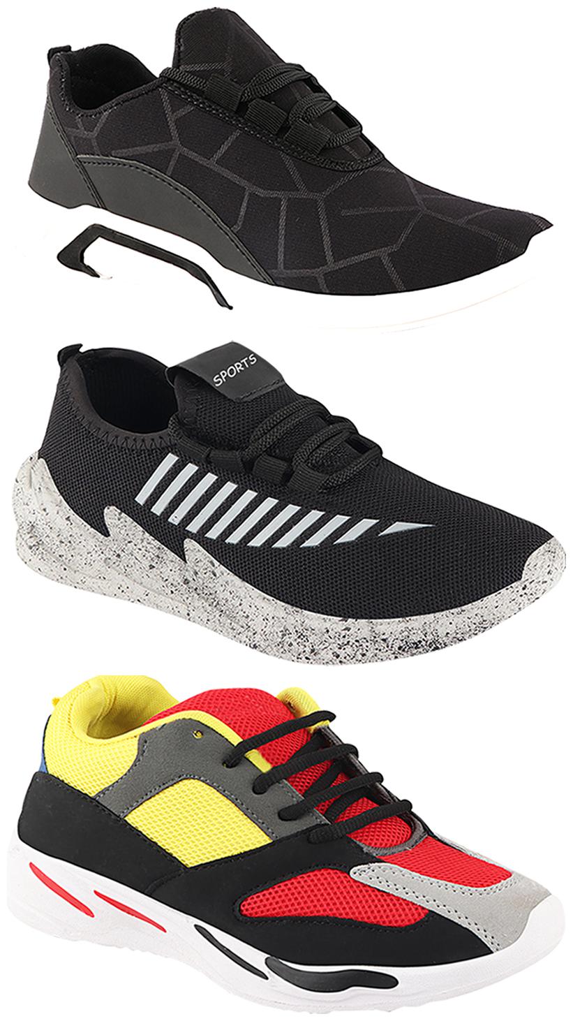

Birde Men Multi-Color Casual Shoes - CASUAL SPORTS SNEAKERS RUNNNING SHOES - BRD-300-BLK-324-GRY-333