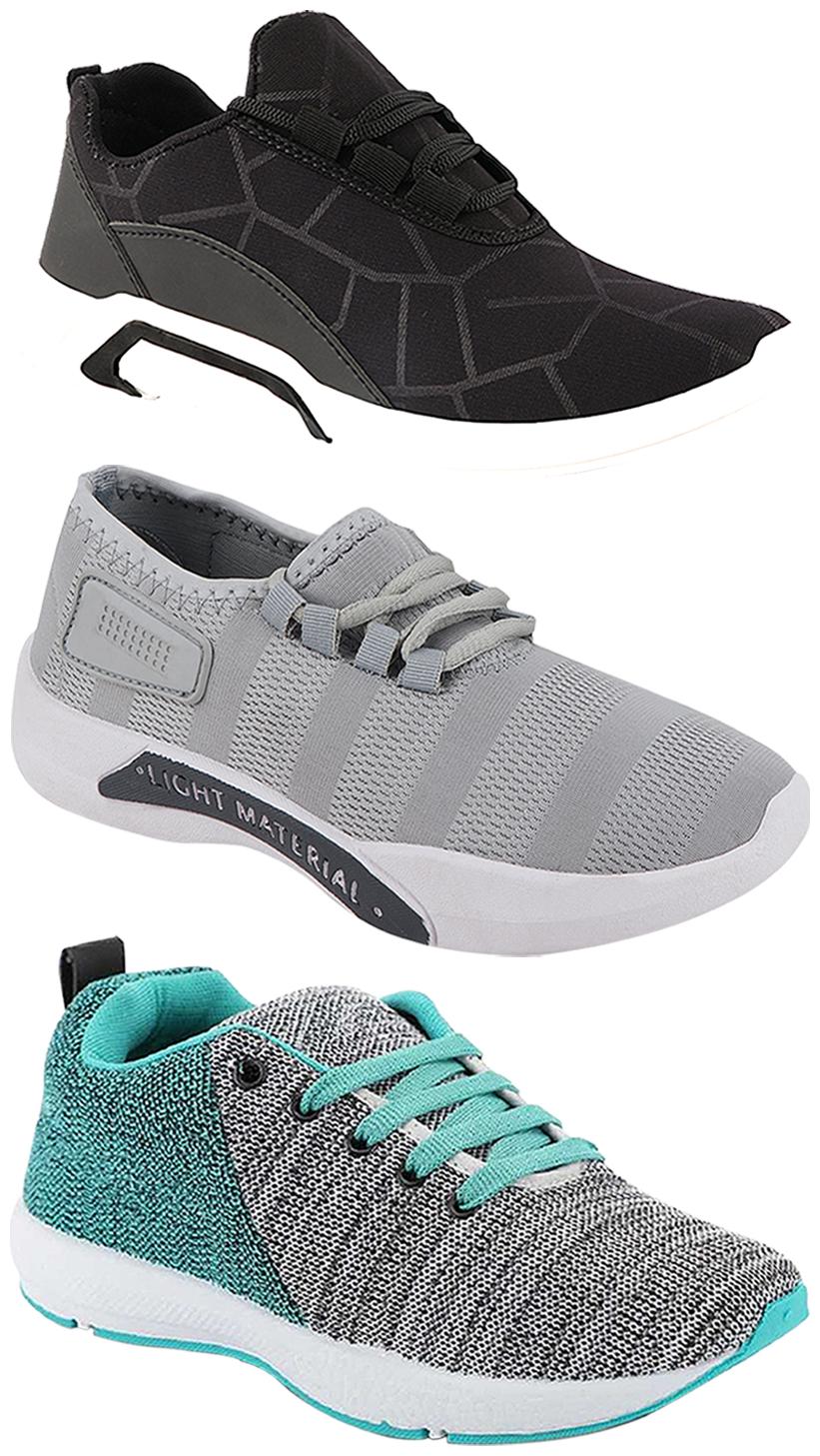 

Birde Men Multi-Color Casual Shoes - CASUAL SPORTS SNEAKERS RUNNNING SHOES - BRD-300-BLK-301-GRY-221