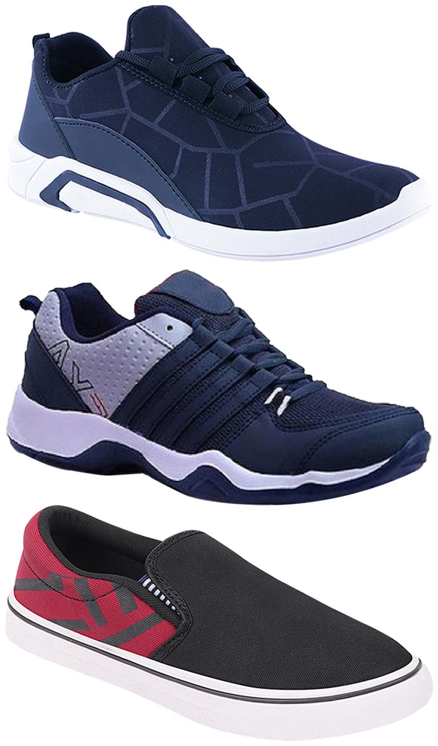 

Birde Men Multi-Color Casual Shoes - BRD-300-BLU-308-MRN AX-1