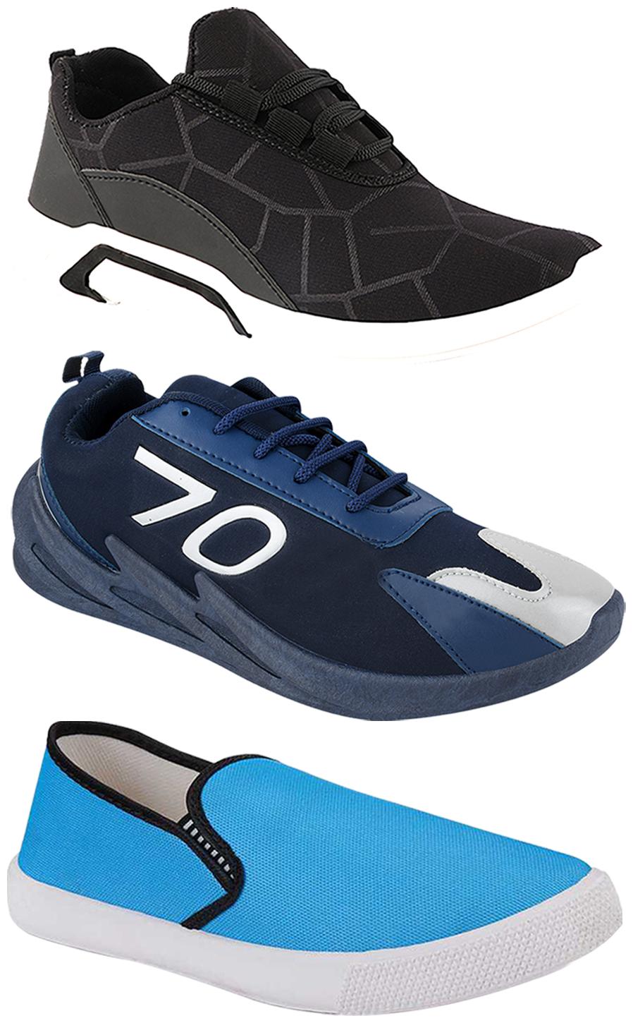 

Birde Men Multi-Color Casual Shoes - CASUAL SPORTS SNEAKERS RUNNNING SHOES - BRD-300-BLK-309-SKY-351