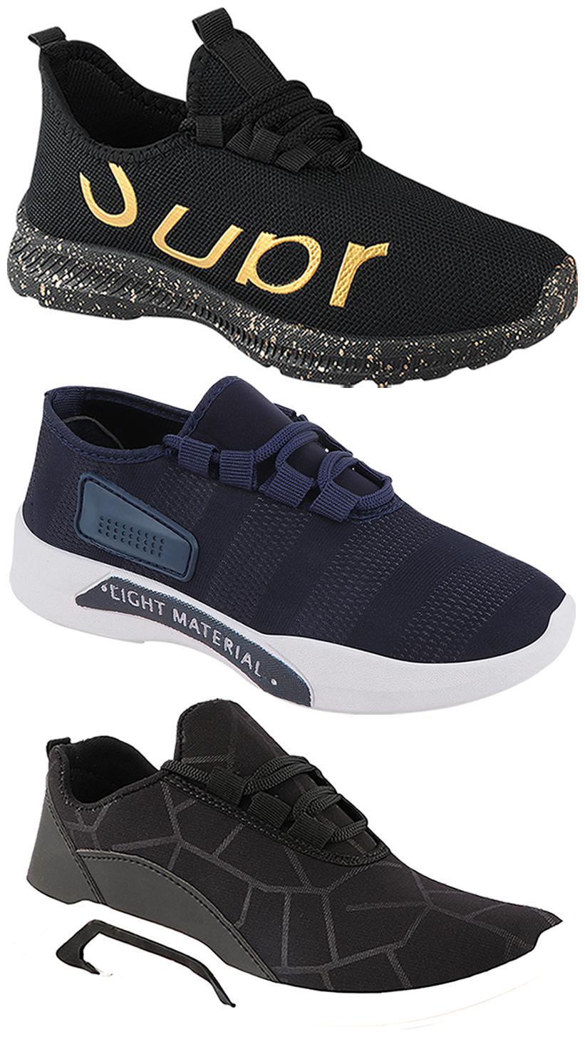

Birde Men Multi-Color Casual Shoes - BRD-300-BLK-301-BLU-368