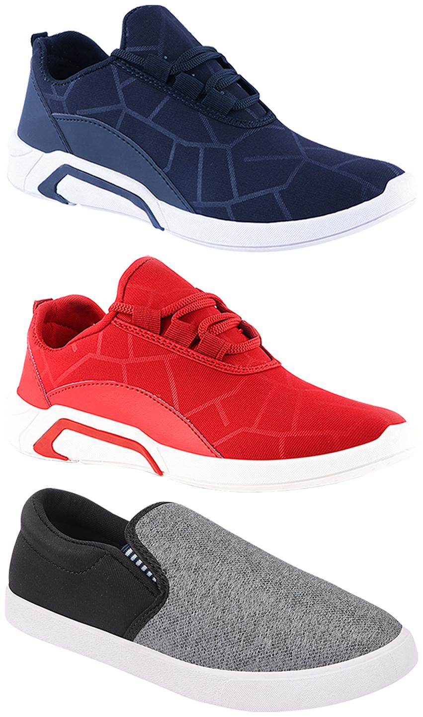 

Birde Men Multi-Color Casual Shoes - BRD-300-BLU-300-RED-310-SLVR