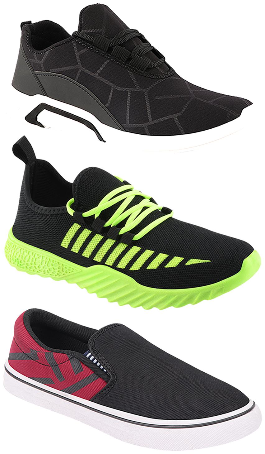 

Birde Men Multi-Color Casual Shoes - BRD-300-BLK-308-MRN-361