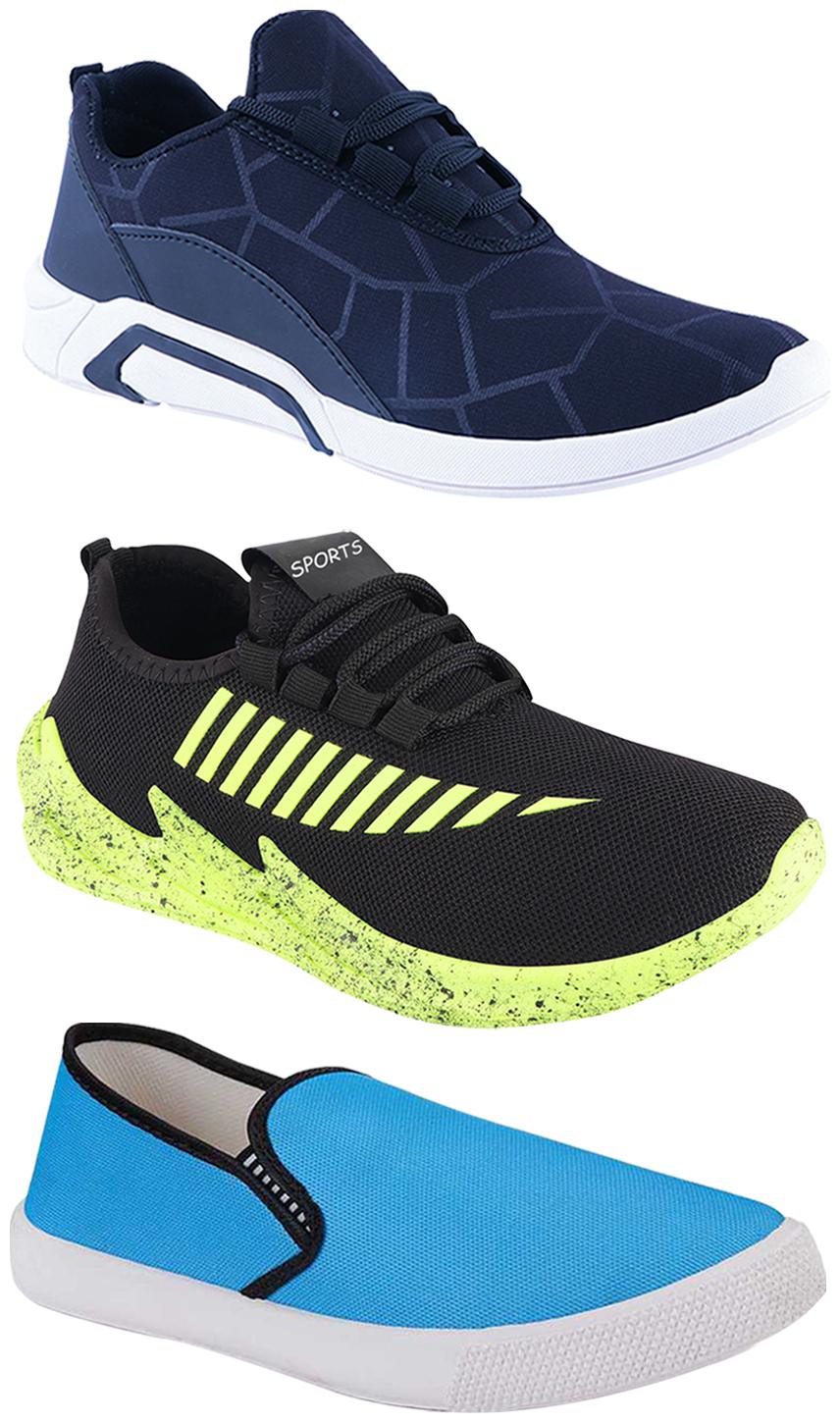 

Birde Men Multi-Color Casual Shoes - CASUAL SPORTS SNEAKERS RUNNNING SHOES - BRD-300-BLU-309-SKY-324-PGRN