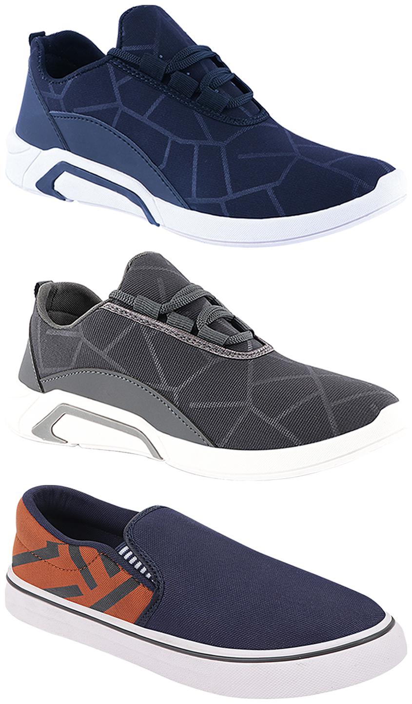 

Birde Men Multi-Color Casual Shoes - BRD-300-BLU-300-GRY-308-TAN
