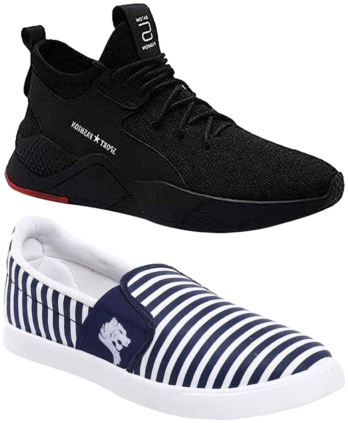 

Birde Multicolor Mesh Casual Shoes For Men (Pack of 2)