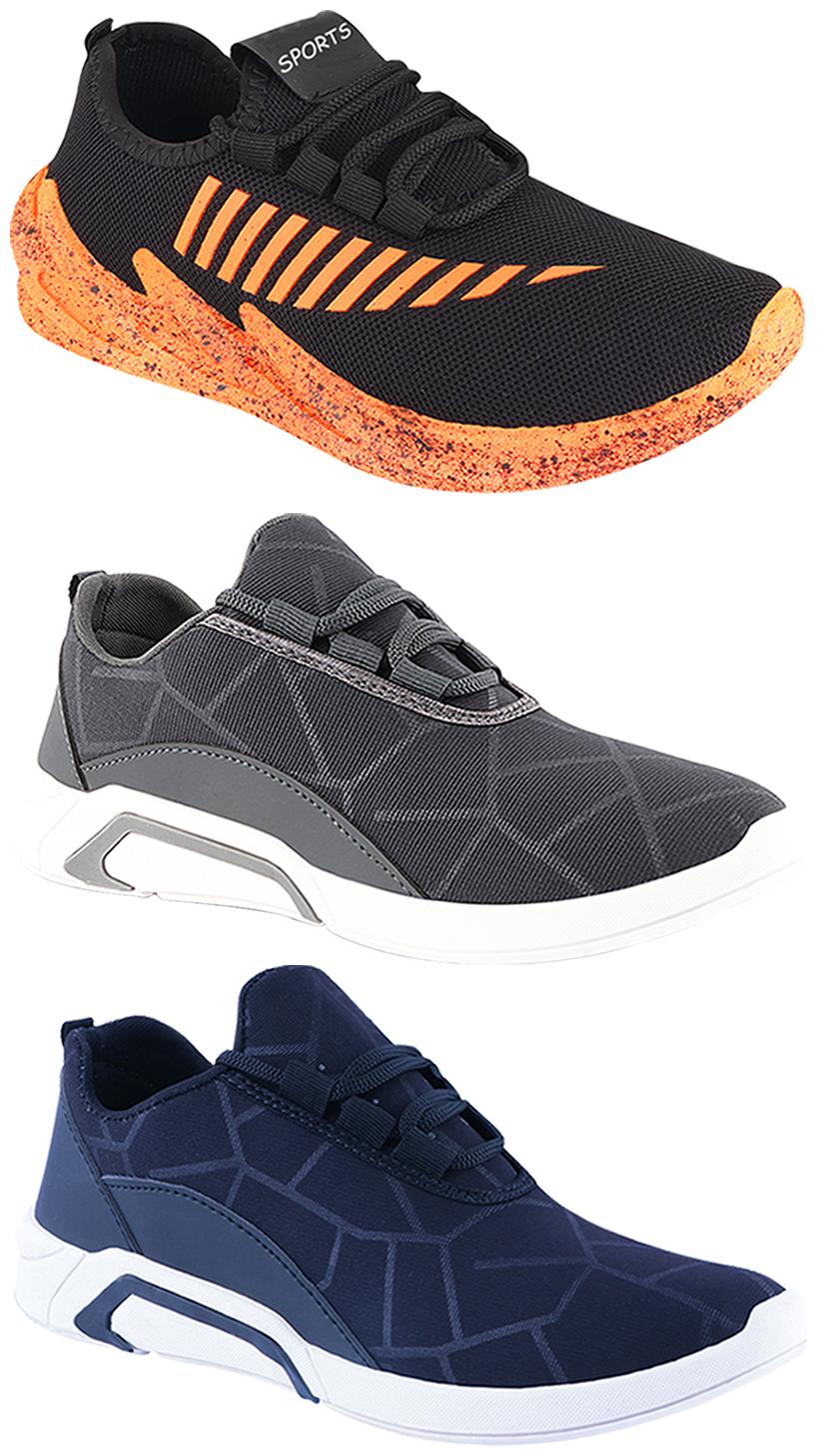 

Birde Men Multi-Color Casual Shoes - BRD-300-BLU-300-GRY-324-ORNG