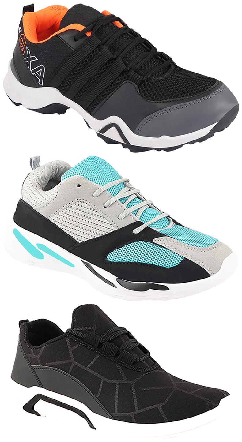 

Birde Men Multi-Color Casual Shoes - CASUAL SPORTS SNEAKERS RUNNNING SHOES - BRD-300-BLK AX-3-332