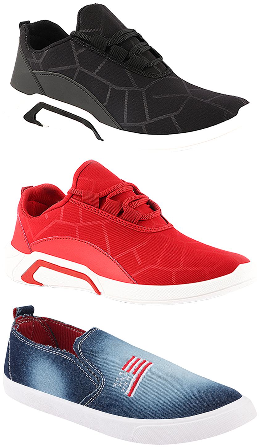 

Birde Men Multi-Color Casual Shoes - BRD-300-BLK-300-RED-1220