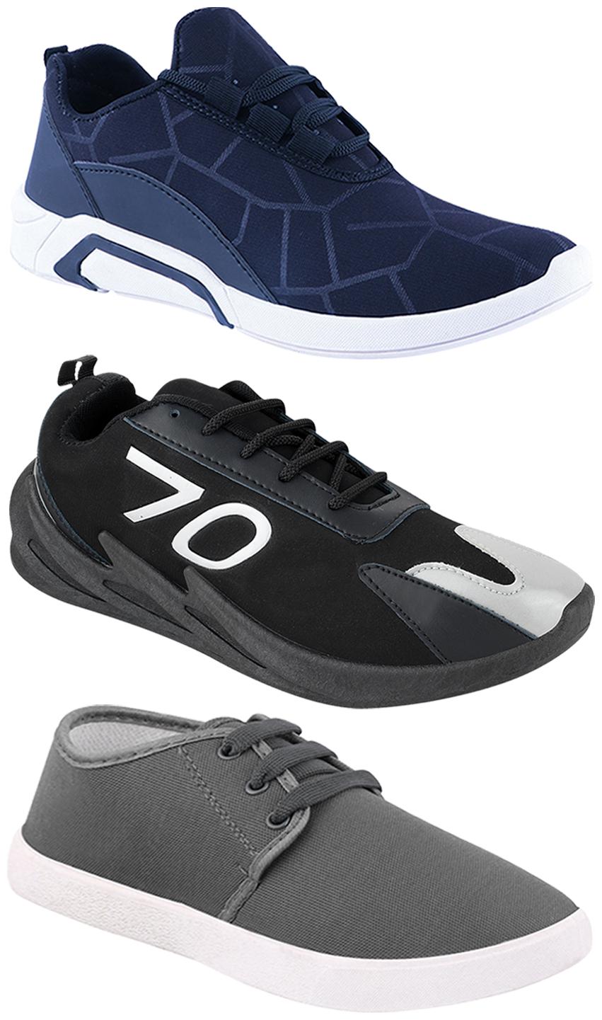 

Birde Men Multi-Color Casual Shoes - CASUAL SPORTS SNEAKERS RUNNNING SHOES - BRD-300-BLU-1079-350