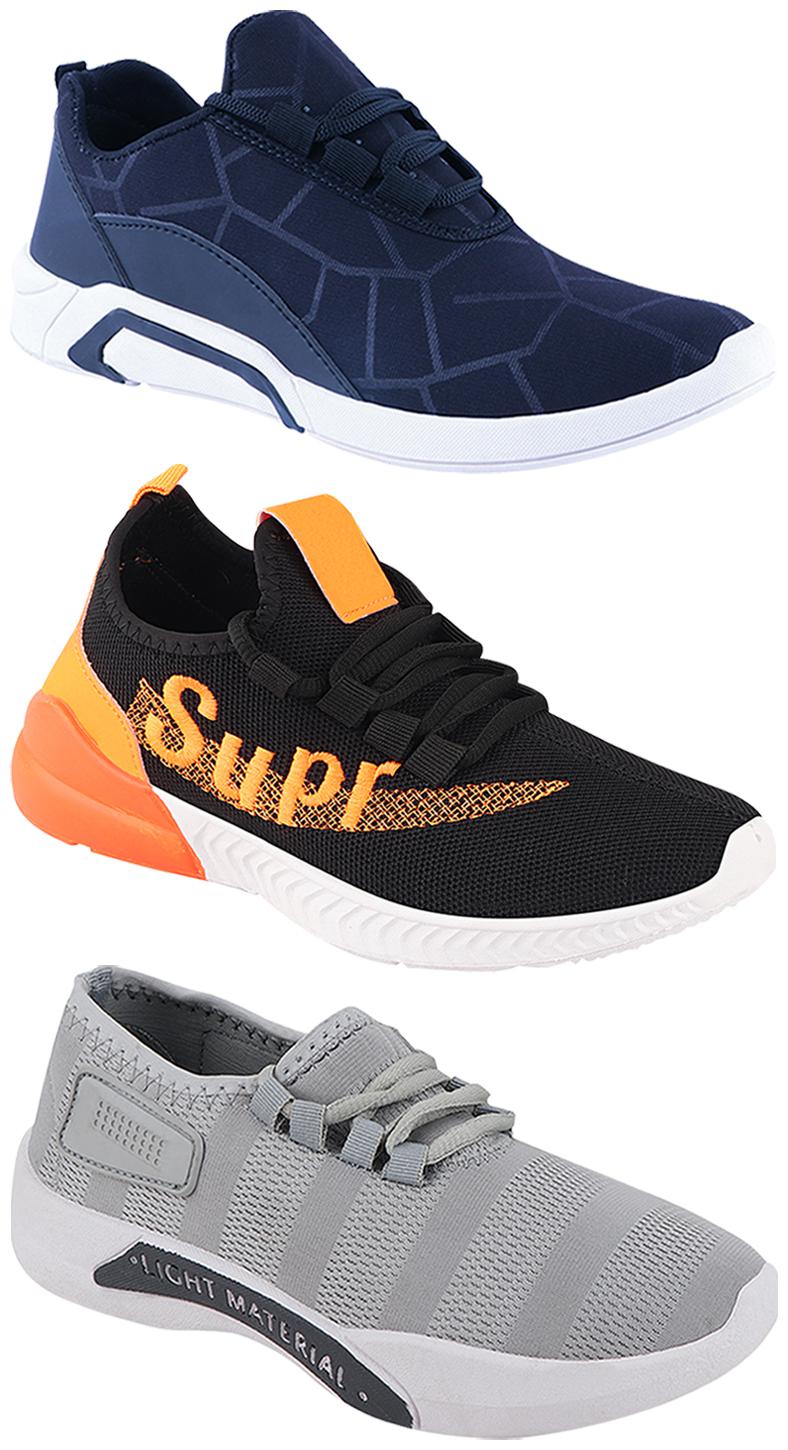 

Birde Men Multi-Color Casual Shoes - CASUAL SPORTS SNEAKERS RUNNNING SHOES - BRD-300-BLU-301-GRY-331