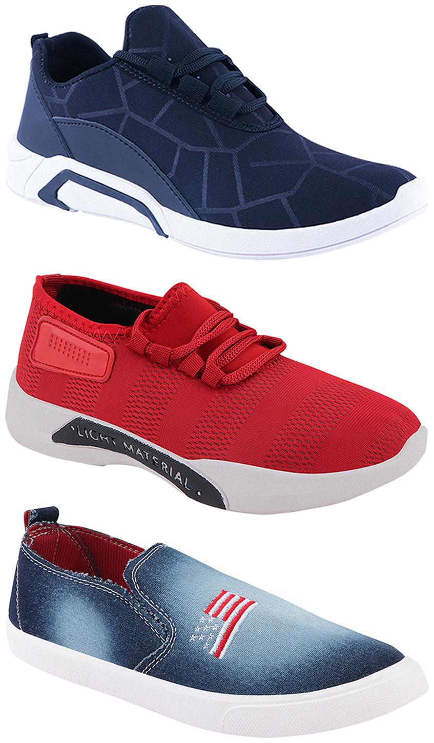 

Birde Men Multi-Color Casual Shoes - BRD-300-BLU-301-RD-1220