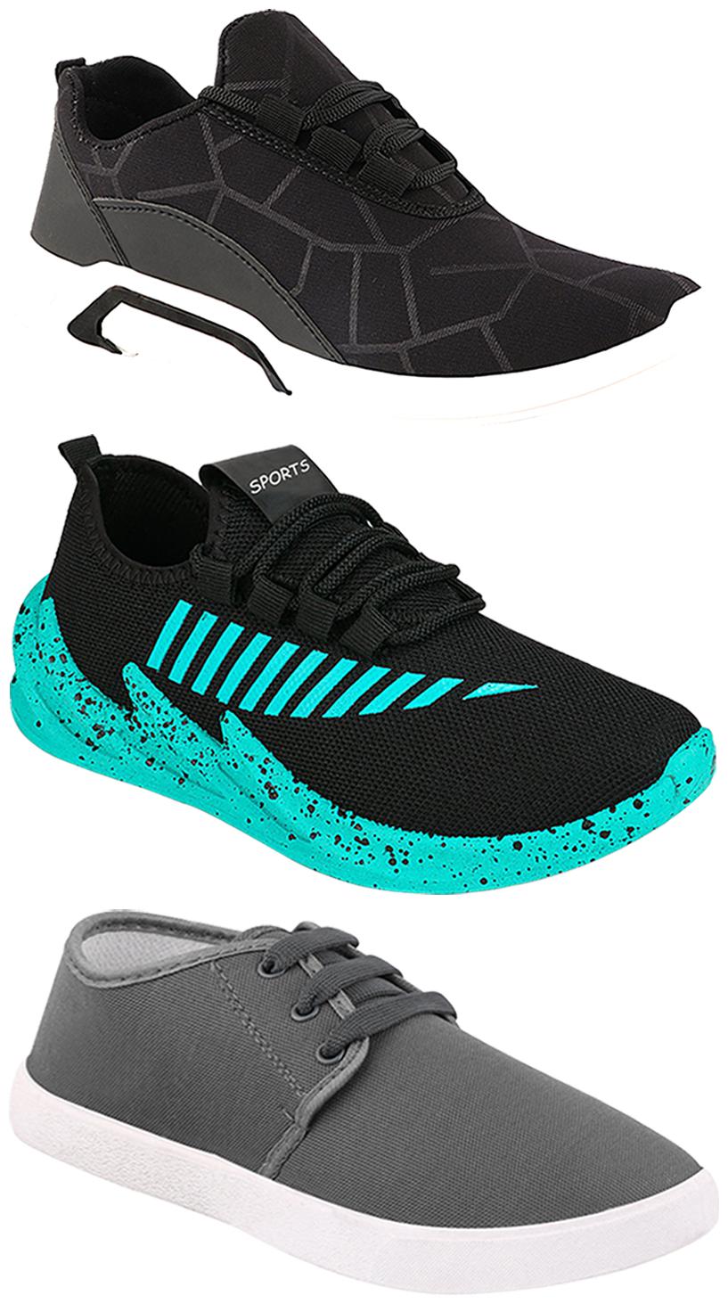 

Birde Men Multi-Color Casual Shoes - BRD-300-BLK-1079-324-SGRN