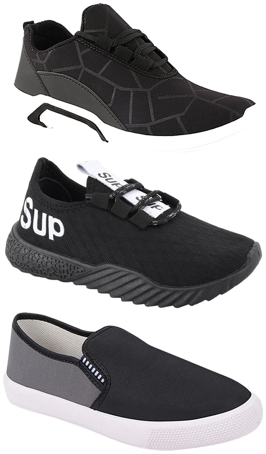 

Birde Men Multi-Color Casual Shoes - CASUAL SPORTS SNEAKERS RUNNNING SHOES - BRD-300-BLK-309-GRY-384