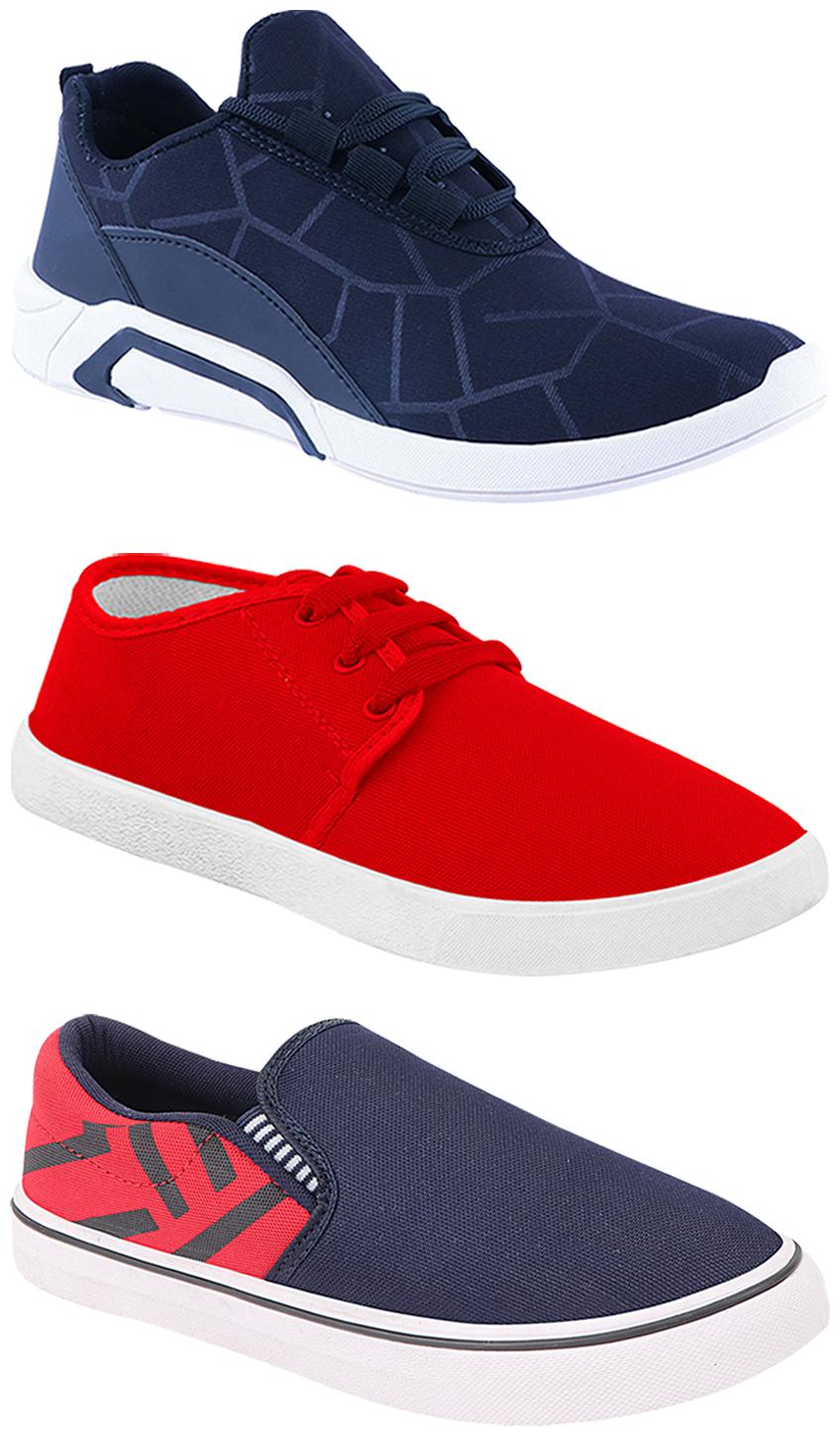 

Birde Men Multi-Color Casual Shoes - BRD-300-BLU-1077-308-RED