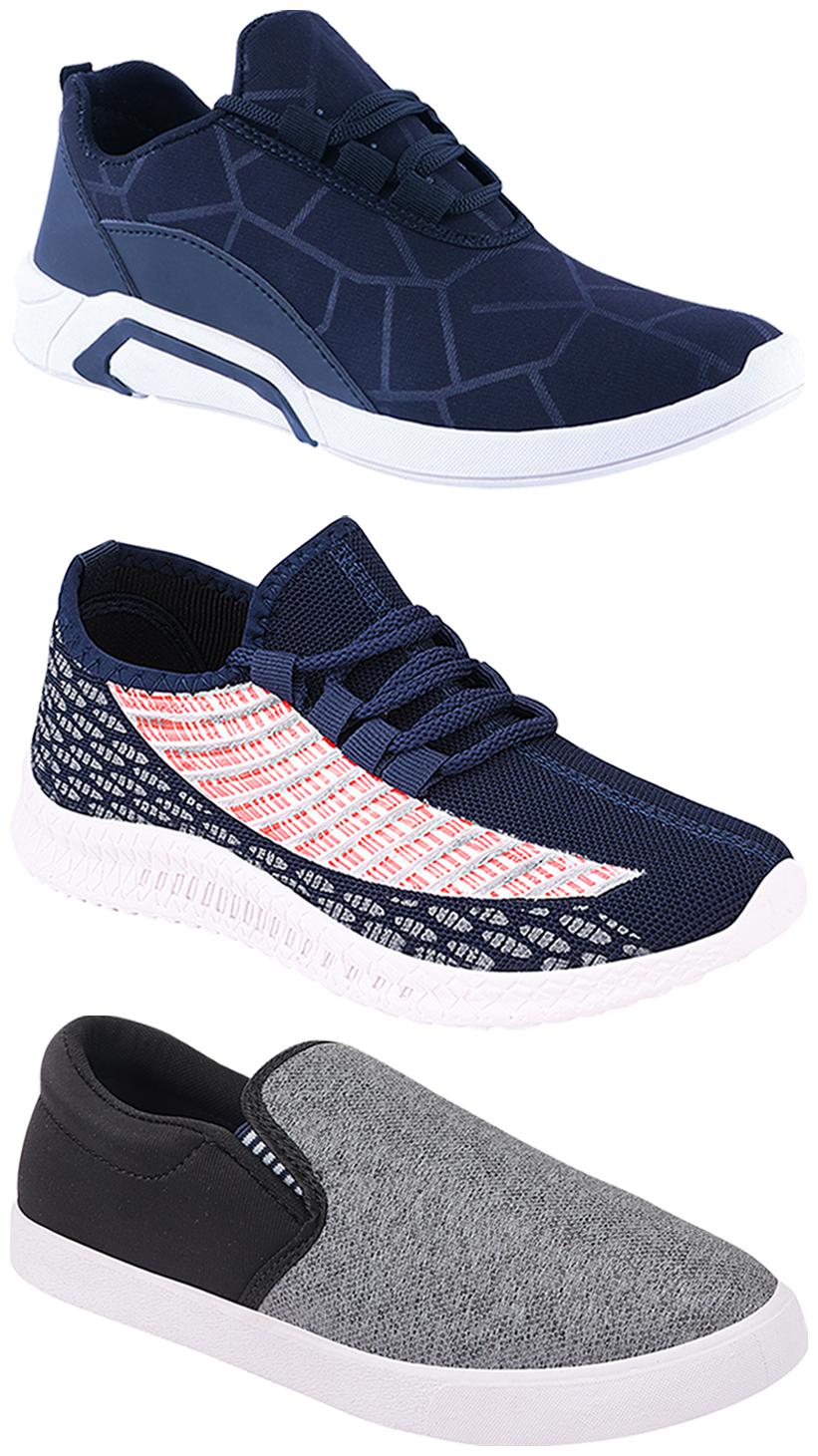 

Birde Men Multi-Color Casual Shoes - BRD-300-BLU-310-SLVR-315