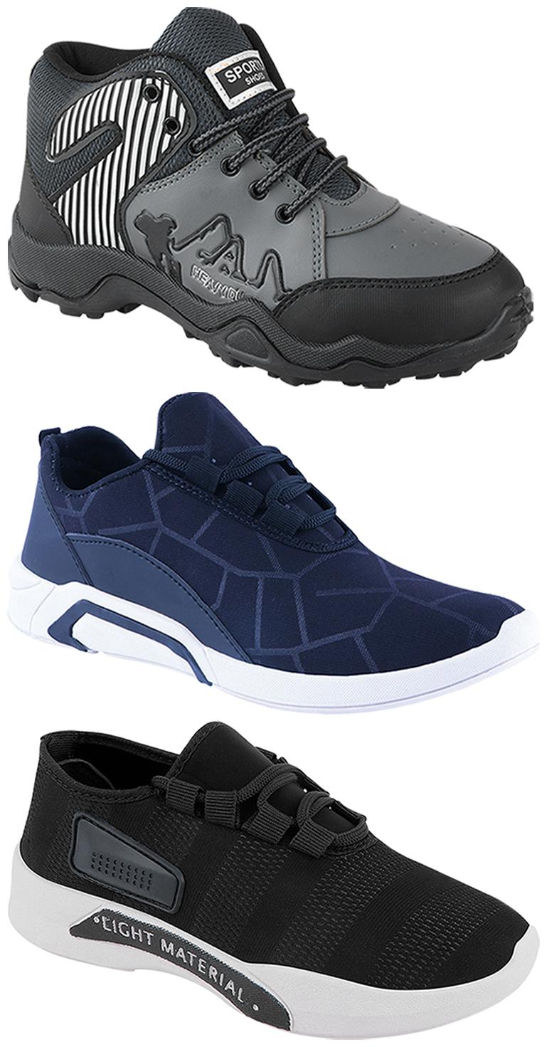 

Birde Men Multi-Color Casual Shoes - BRD-300-BLU-301-BLK-367