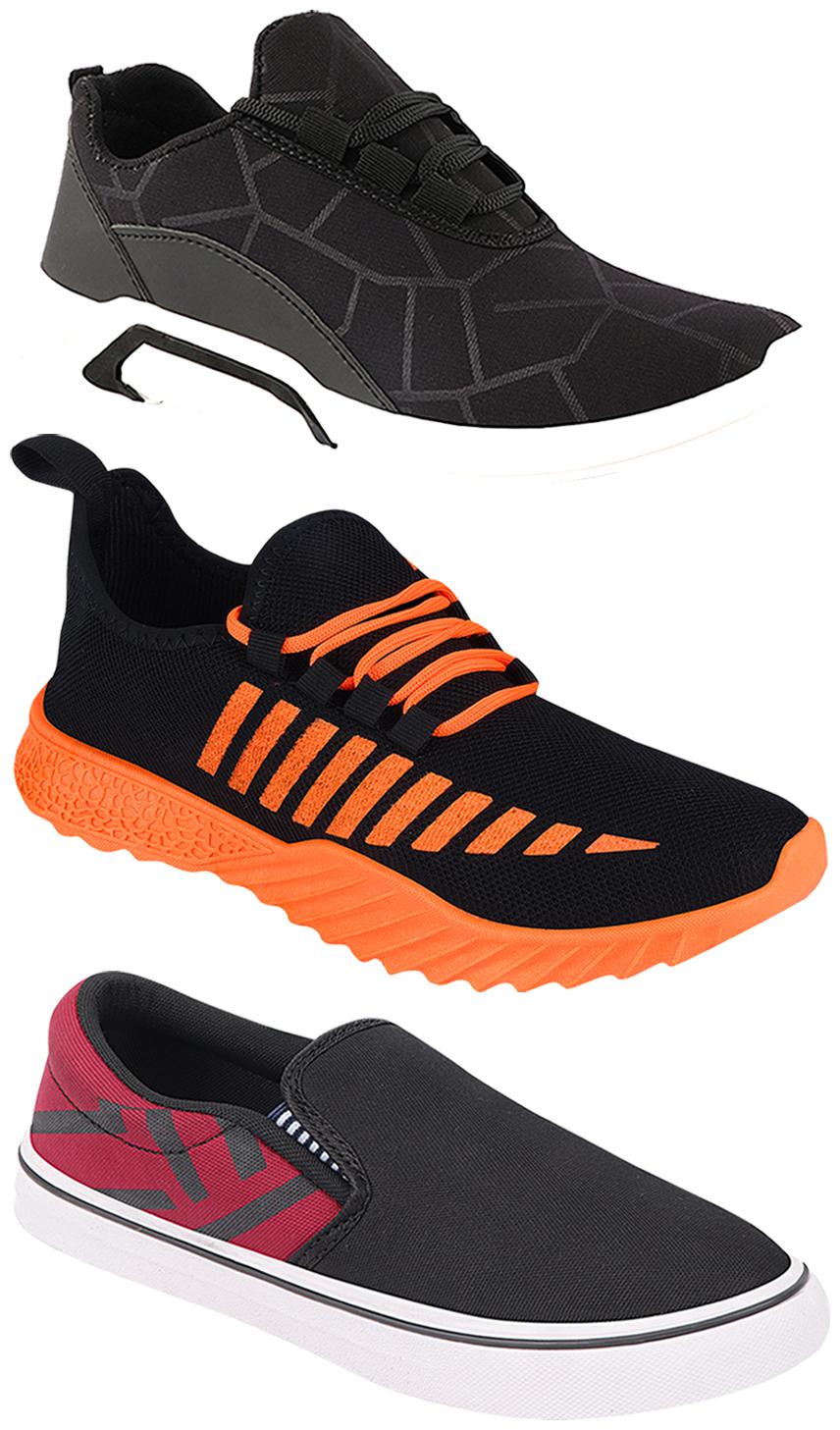 

Birde Men Multi-Color Casual Shoes - BRD-300-BLK-308-MRN-359