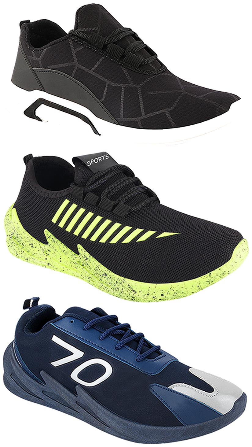 

Birde Men Multi-Color Casual Shoes - CASUAL SPORTS SNEAKERS RUNNNING SHOES - BRD-300-BLK-324-PGRN-351