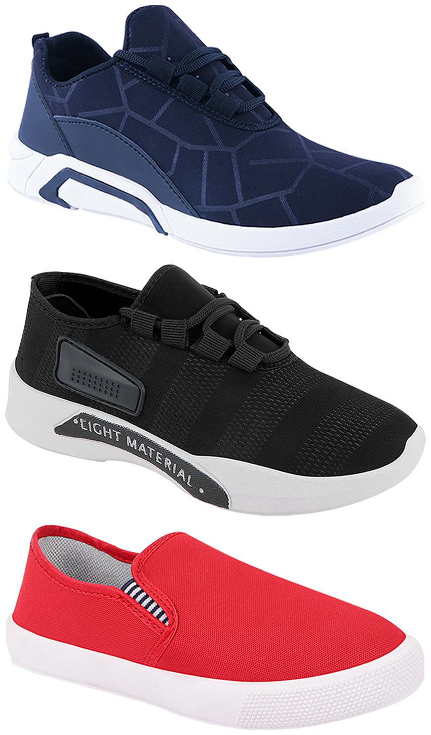 

Birde Men Multi-Color Casual Shoes - BRD-300-BLU-301-BLK-309-RD