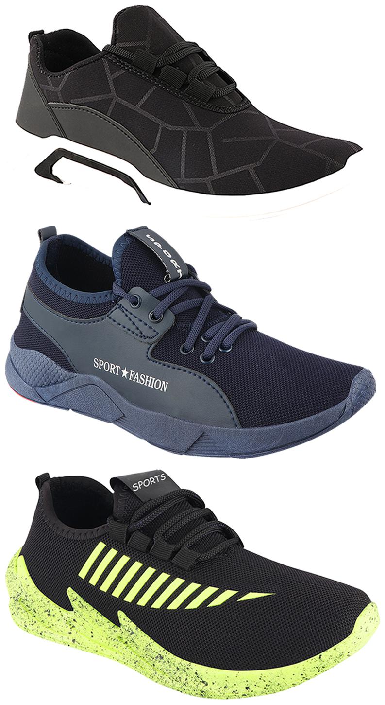 

Birde Men Multi-Color Casual Shoes - CASUAL SPORTS SNEAKERS RUNNNING SHOES - BRD-300-BLK-324-PGRN-342