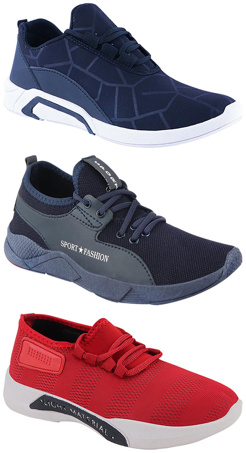 

Birde Men Multi-Color Casual Shoes - BRD-300-BLU-301-RD-342