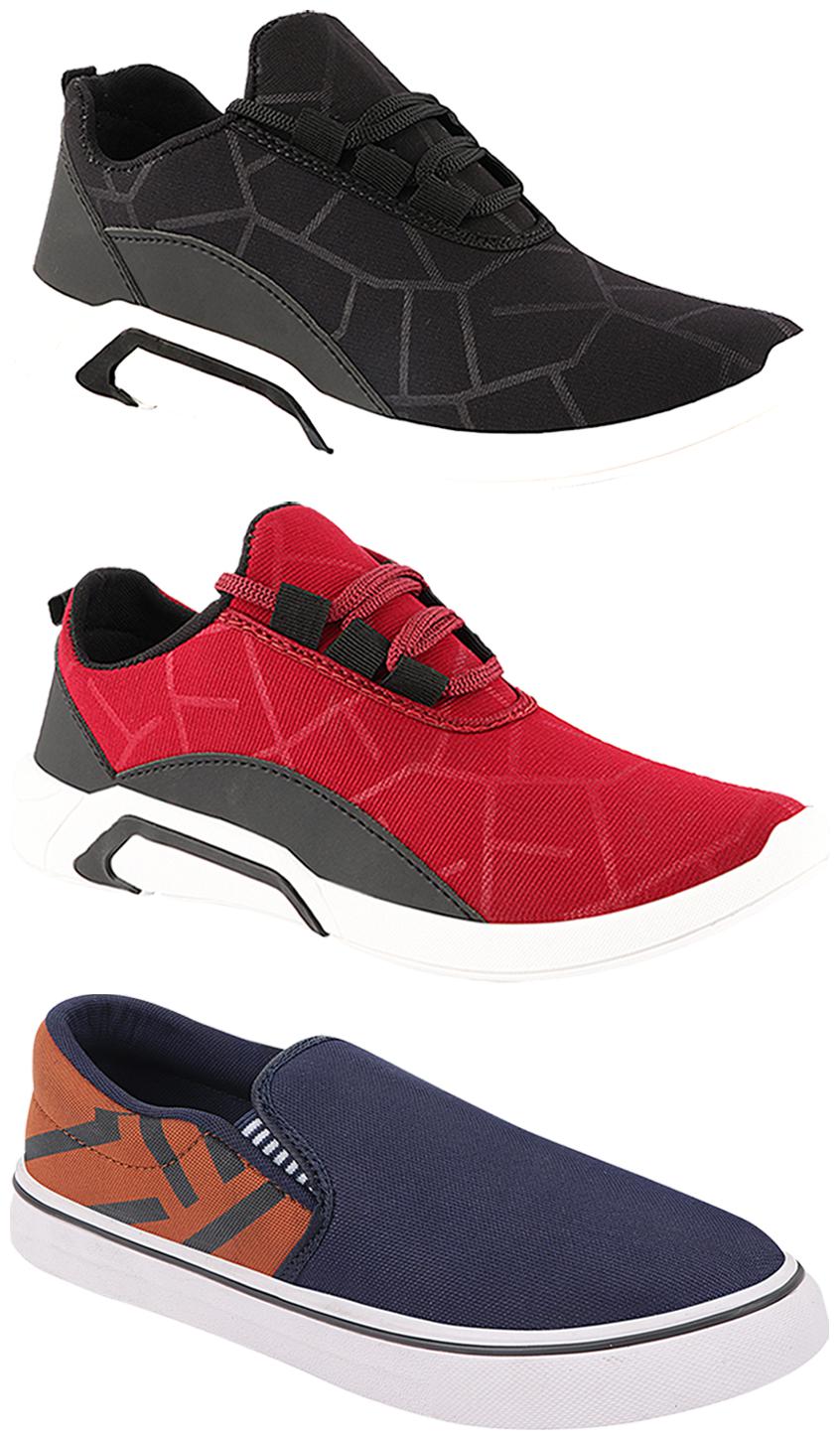 

Birde Men Multi-Color Casual Shoes - BRD-300-BLK-300-CHRY-308-TAN