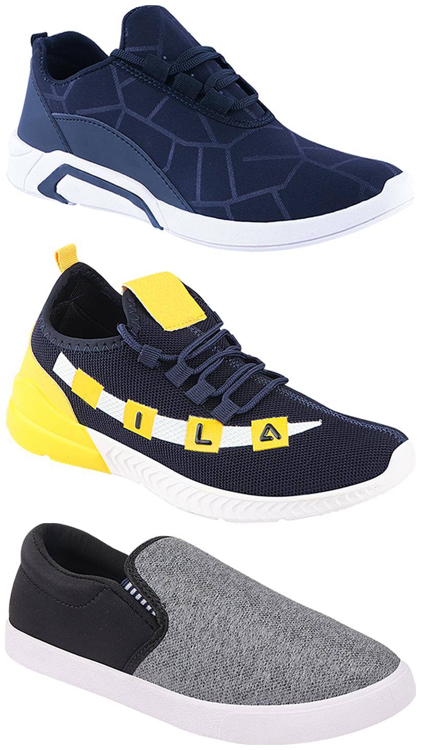 

Birde Men Multi-Color Casual Shoes - CASUAL SPORTS SNEAKERS RUNNNING SHOES - BRD-300-BLU-310-SLVR-330