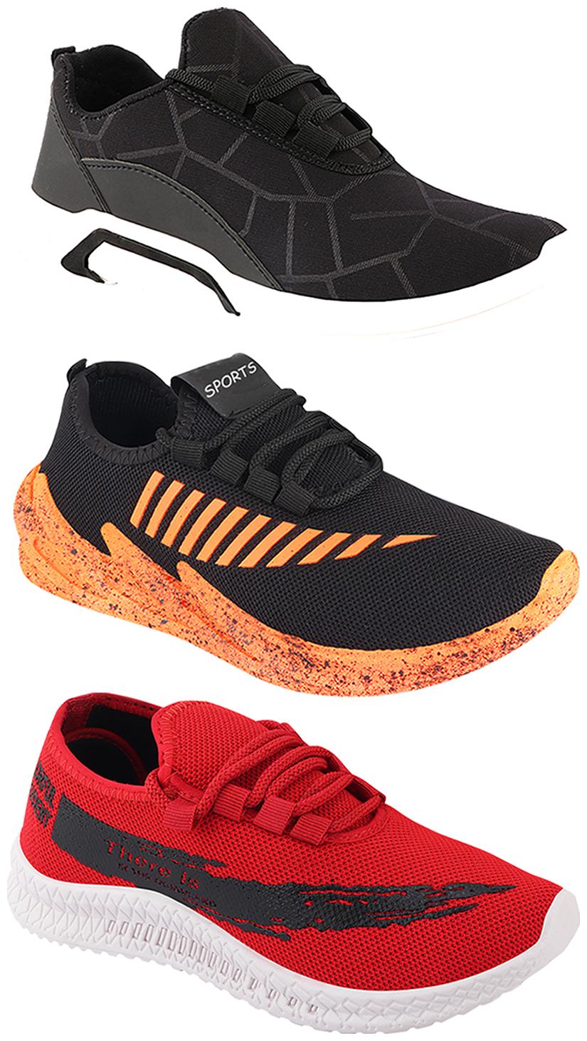 

Birde Men Multi-Color Casual Shoes - BRD-300-BLK-324-ORNG-321