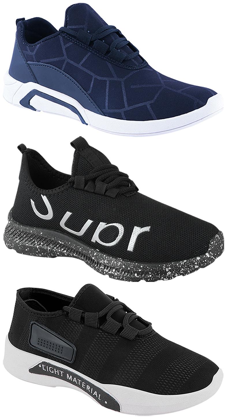 

Birde Men Multi-Color Casual Shoes - BRD-300-BLU-301-BLK-369