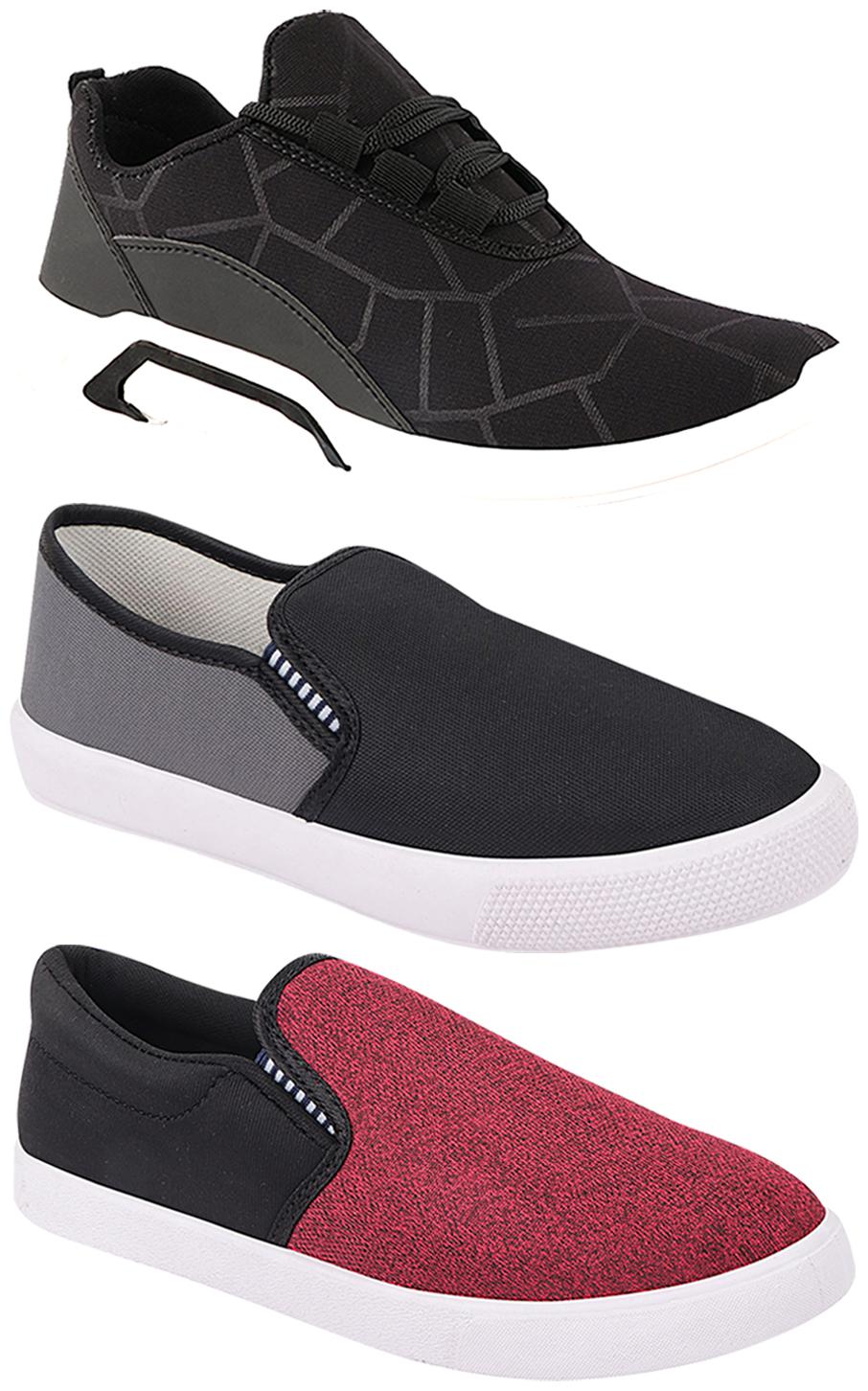 

Birde Men Multi-Color Casual Shoes - BRD-300-BLK-309-GRY-310-BLK