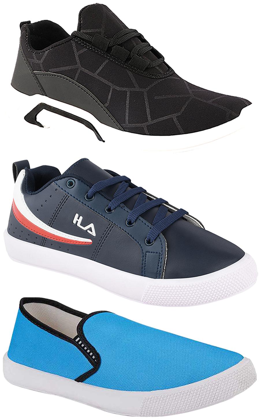 

Birde Men Multi-Color Casual Shoes - BRD-300-BLK-309-SKY-365