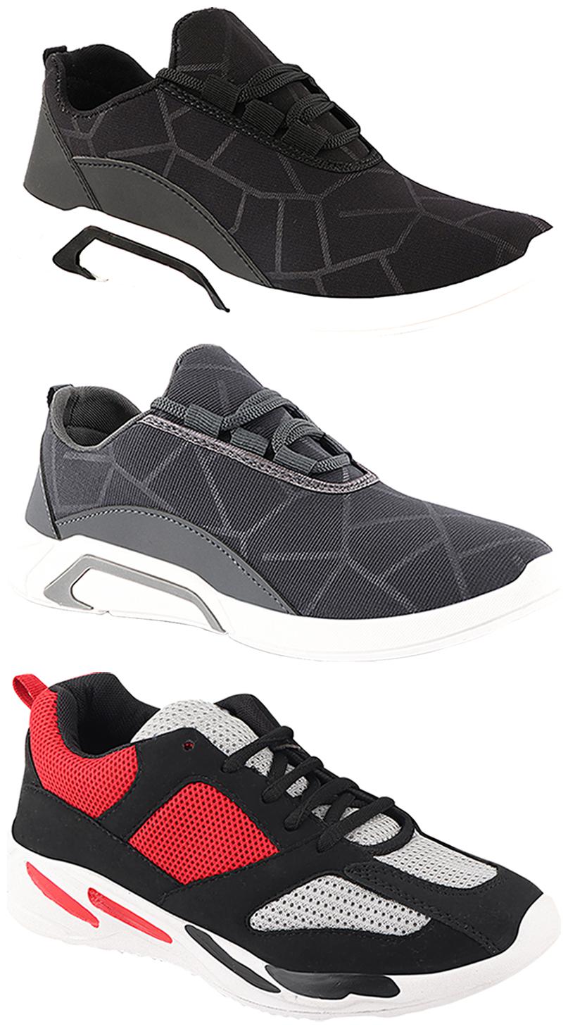 

Birde Men Multi-Color Casual Shoes - CASUAL SPORTS SNEAKERS RUNNNING SHOES - BRD-300-BLK-300-GRY-334
