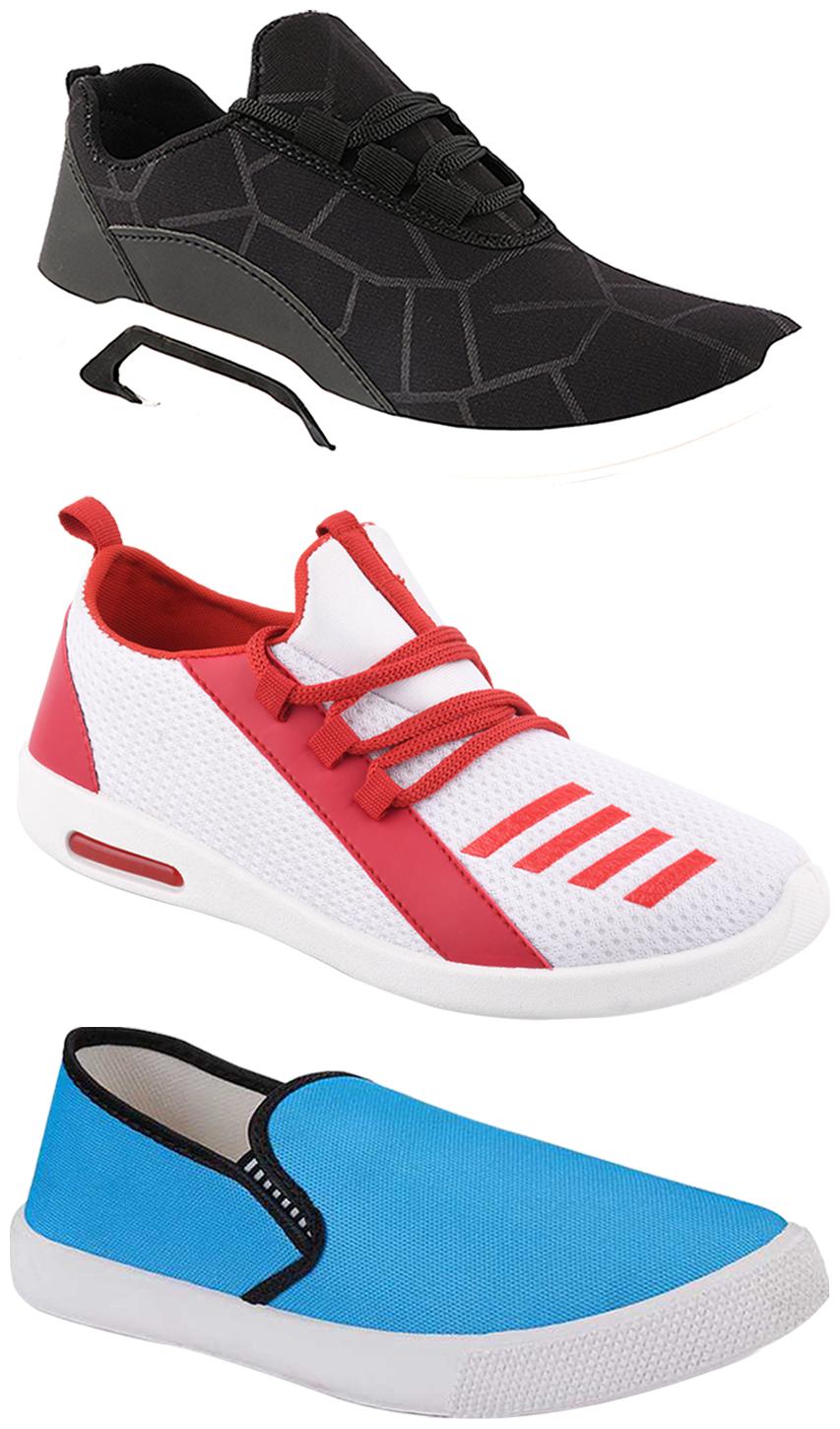 

Birde Men Multi-Color Casual Shoes - BRD-300-BLK-309-SKY-374