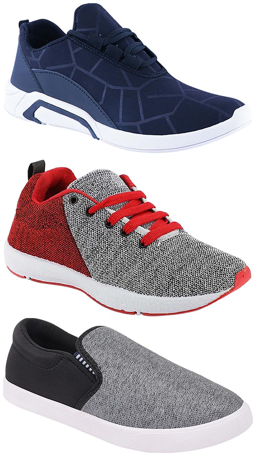

Birde Men Multi-Color Casual Shoes - CASUAL SPORTS SNEAKERS RUNNNING SHOES - BRD-300-BLU-310-SLVR-222