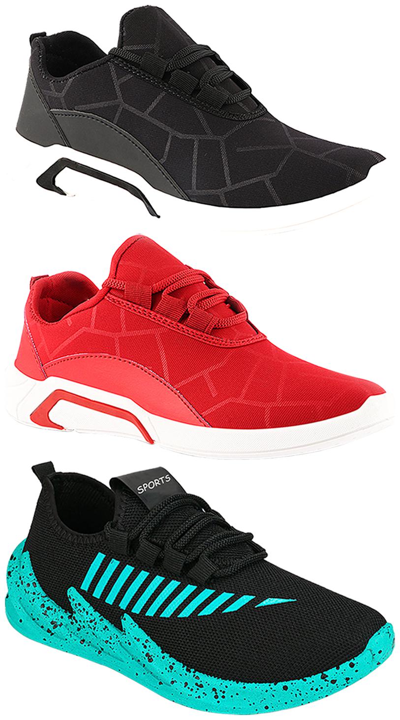 

Birde Men Multi-Color Casual Shoes - BRD-300-BLK-300-RED-324-SGRN