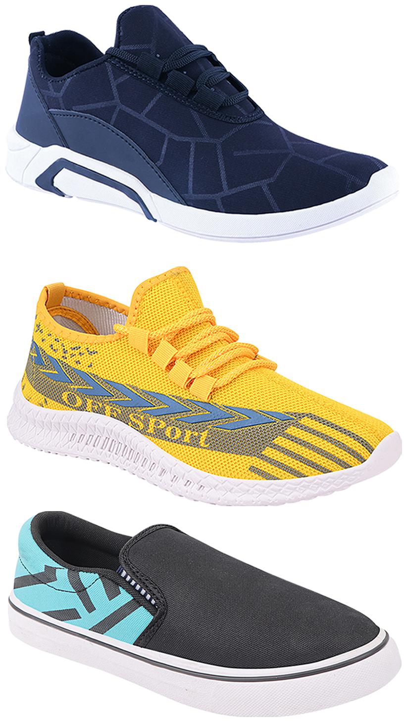 

Birde Men Multi-Color Casual Shoes - BRD-300-BLU-308-SGRN-316