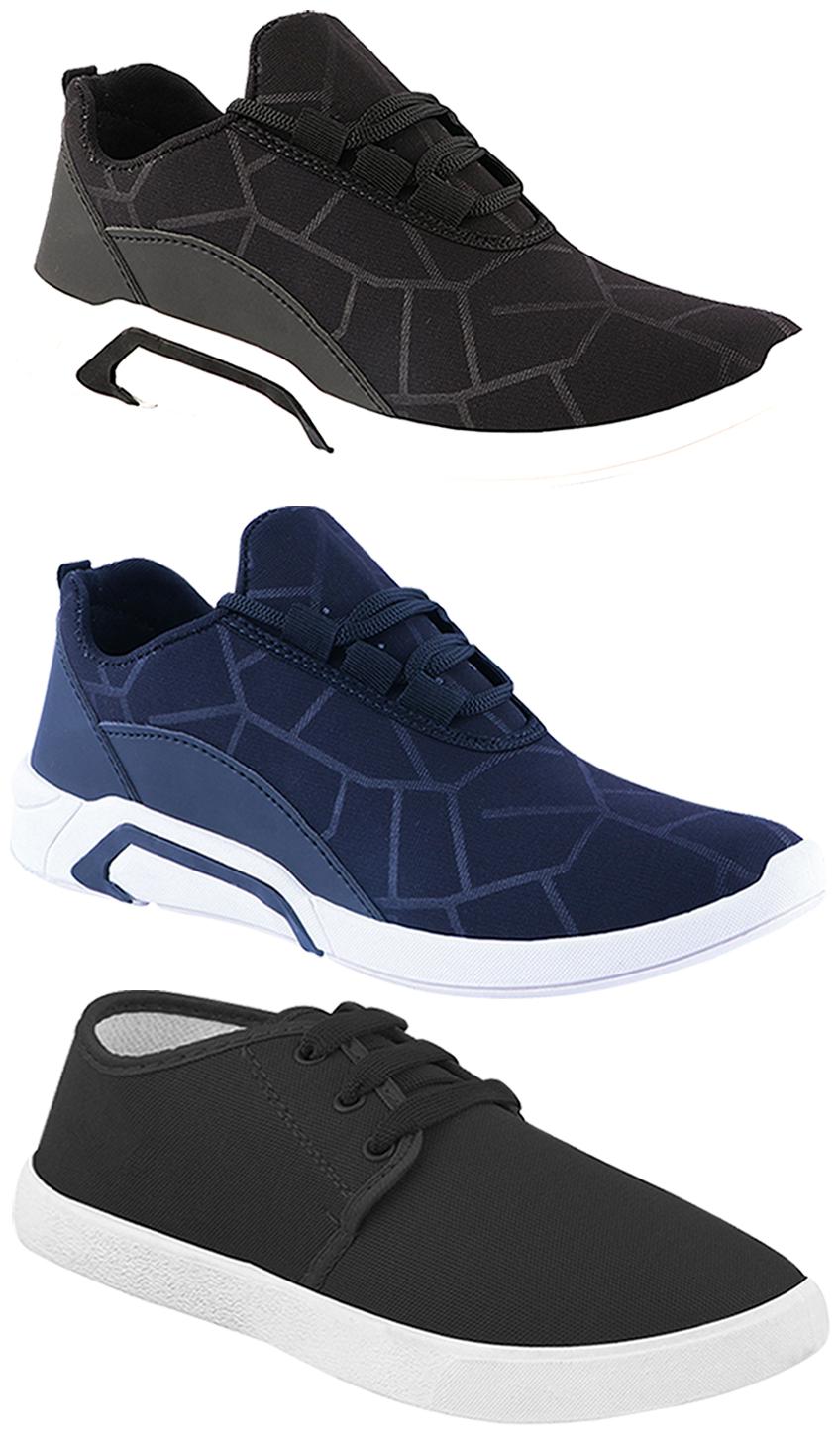 

Birde Men Multi-Color Casual Shoes - BRD-300-BLK-300-BLU-349
