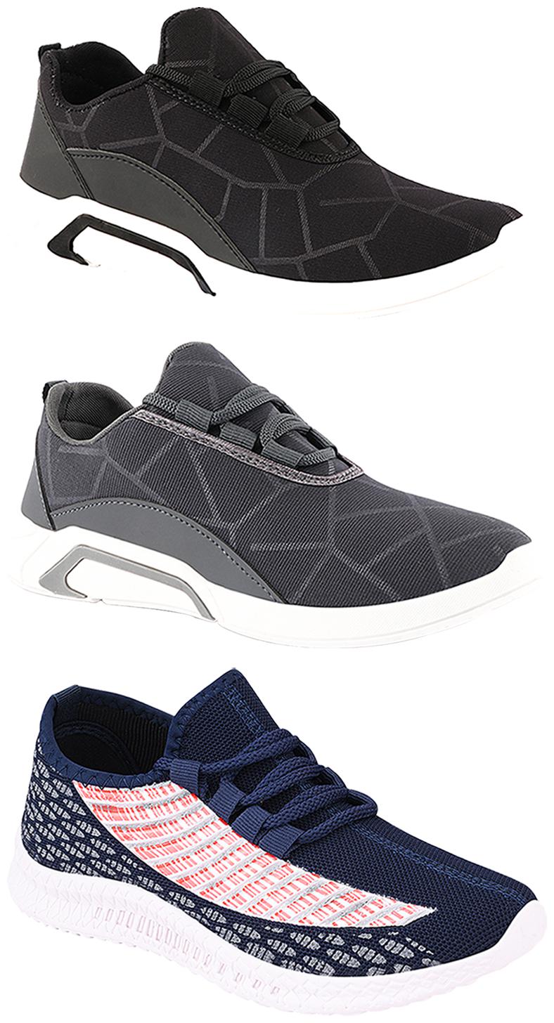 

Birde Men Multi-Color Casual Shoes - BRD-300-BLK-300-GRY-315