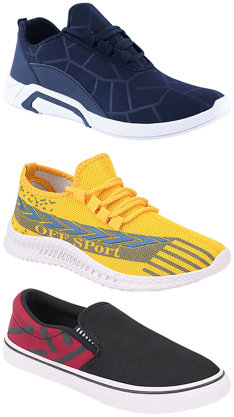 

Birde Men Multi-Color Casual Shoes - BRD-300-BLU-308-MRN-316