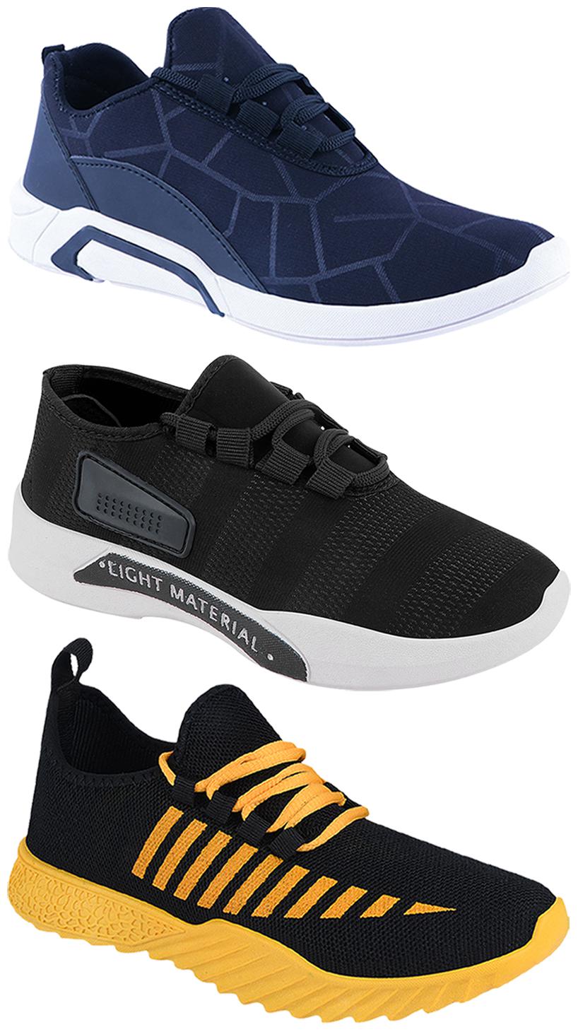 

Birde Men Multi-Color Casual Shoes - BRD-300-BLU-301-BLK-360
