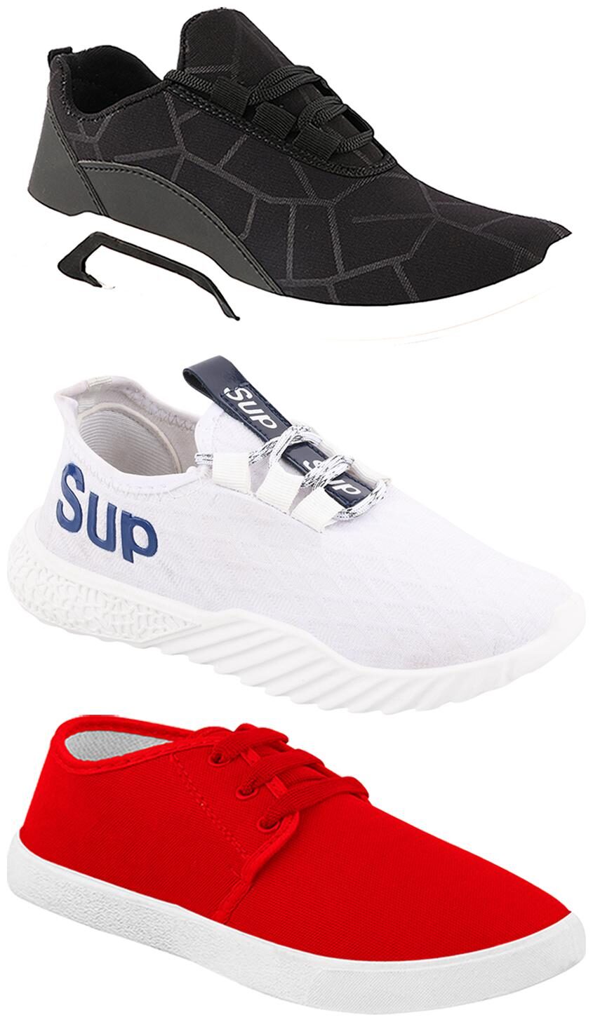 

Birde Men Multi-Color Casual Shoes - CASUAL SPORTS SNEAKERS RUNNNING SHOES - BRD-300-BLK-1077-385