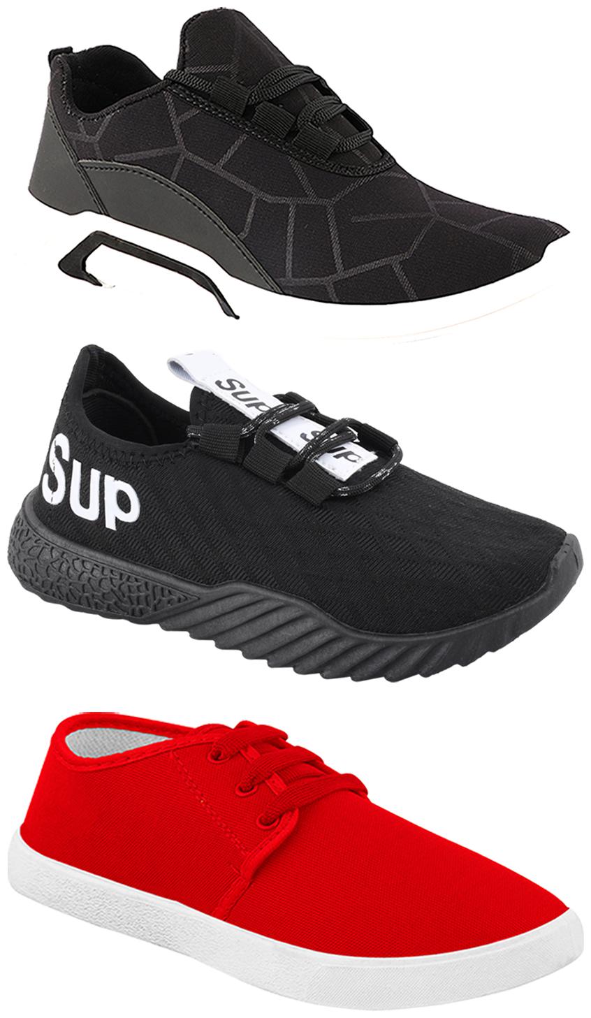 

Birde Men Multi-Color Casual Shoes - CASUAL SPORTS SNEAKERS RUNNNING SHOES - BRD-300-BLK-1077-384