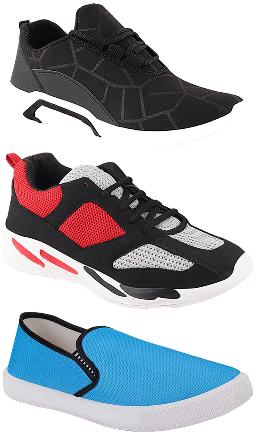 

Birde Men Multi-Color Casual Shoes - CASUAL SPORTS SNEAKERS RUNNNING SHOES - BRD-300-BLK-309-SKY-334