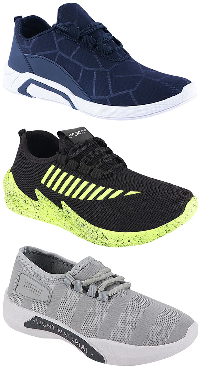 

Birde Men Multi-Color Casual Shoes - CASUAL SPORTS SNEAKERS RUNNNING SHOES - BRD-300-BLU-301-GRY-324-PGRN