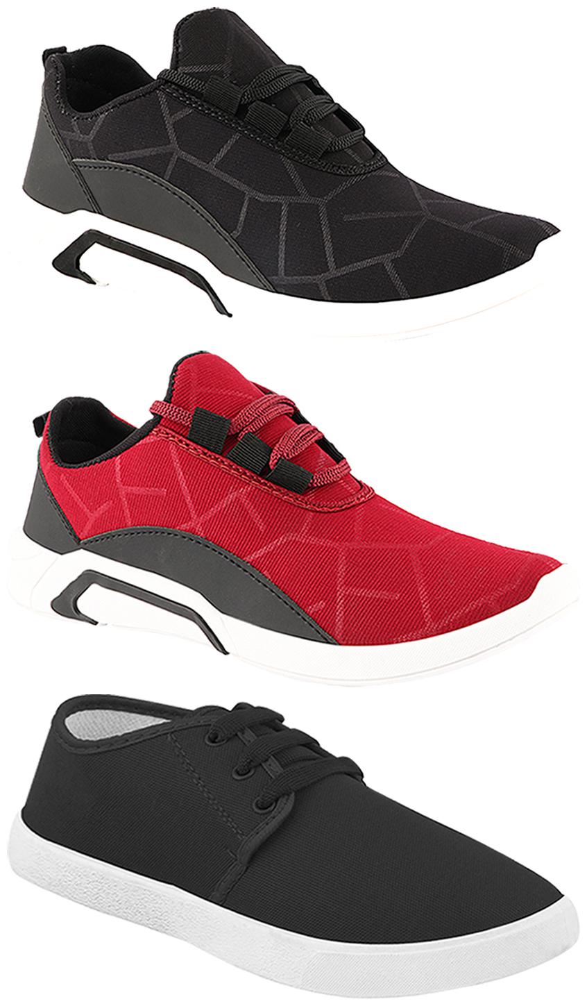 

Birde Men Multi-Color Casual Shoes - BRD-300-BLK-300-CHRY-349
