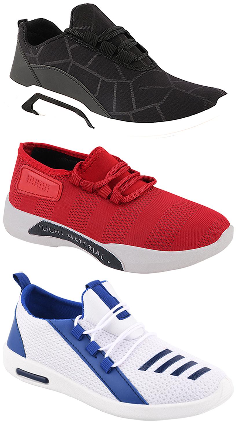 

Birde Men Multi-Color Casual Shoes - BRD-300-BLK-301-RD-375