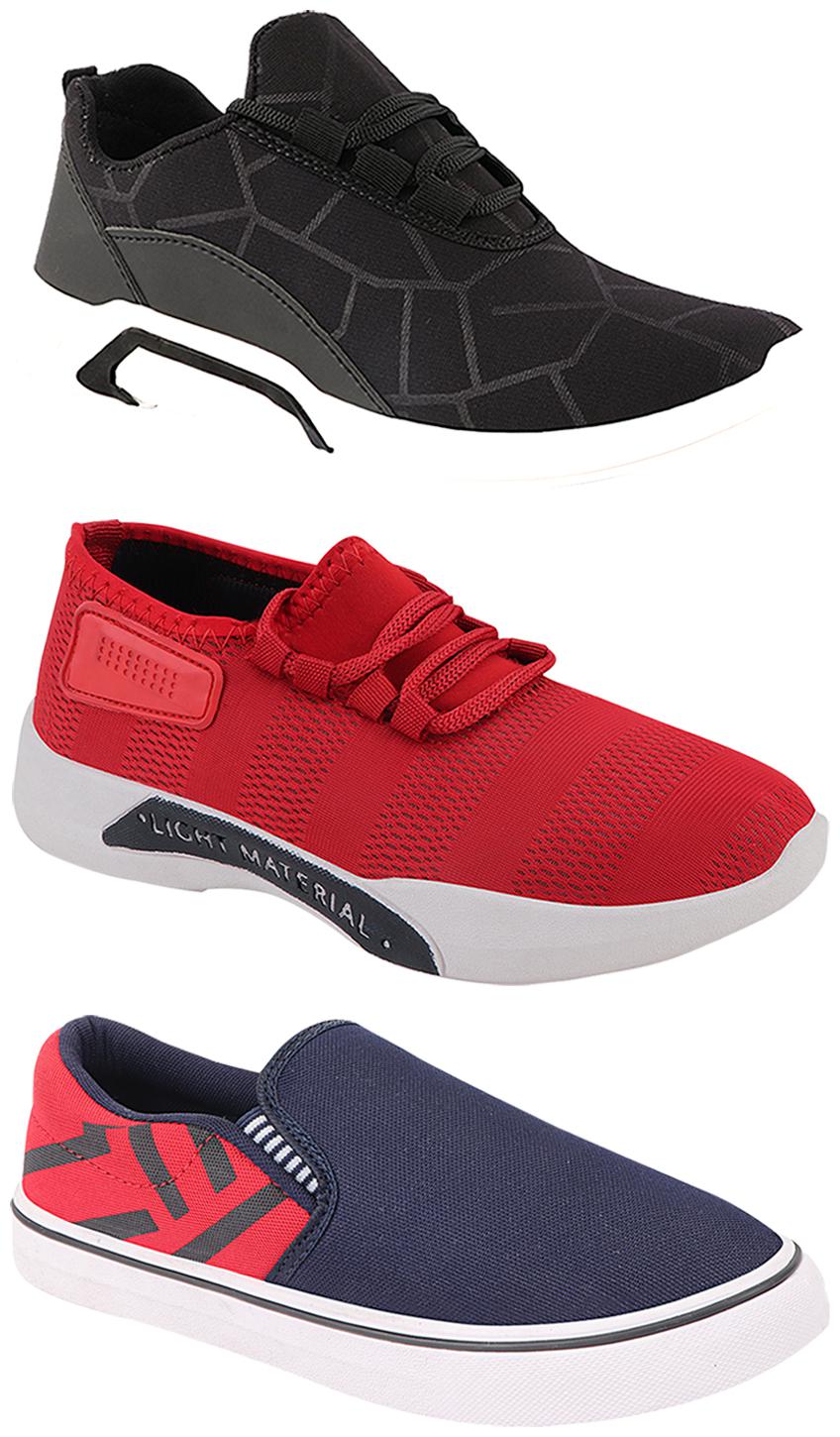 

Birde Men Multi-Color Casual Shoes - BRD-300-BLK-301-RD-308-RED